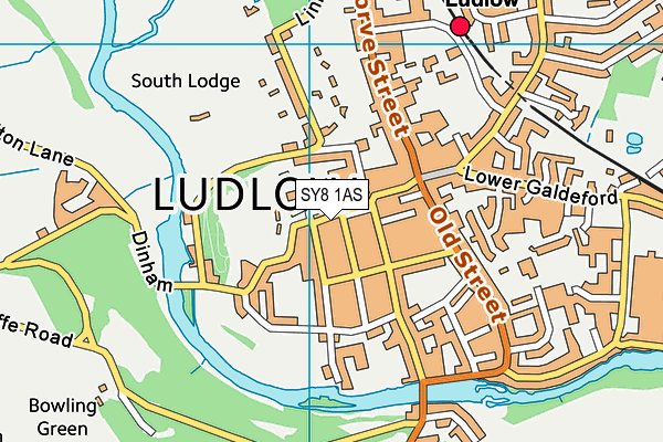 SY8 1AS map - OS VectorMap District (Ordnance Survey)