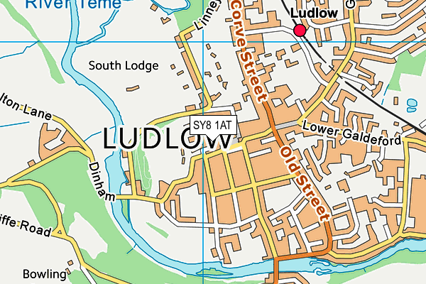 SY8 1AT map - OS VectorMap District (Ordnance Survey)