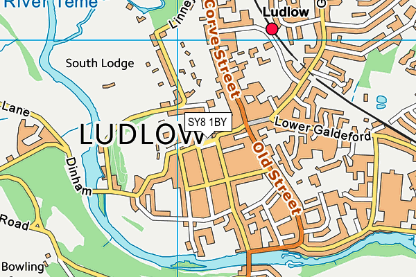 SY8 1BY map - OS VectorMap District (Ordnance Survey)