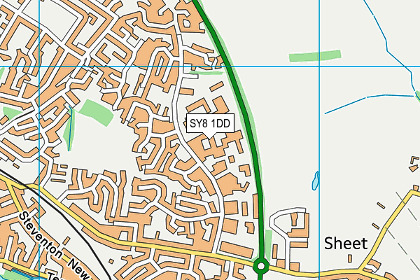 SY8 1DD map - OS VectorMap District (Ordnance Survey)