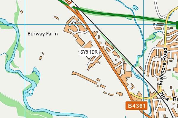 SY8 1DR map - OS VectorMap District (Ordnance Survey)