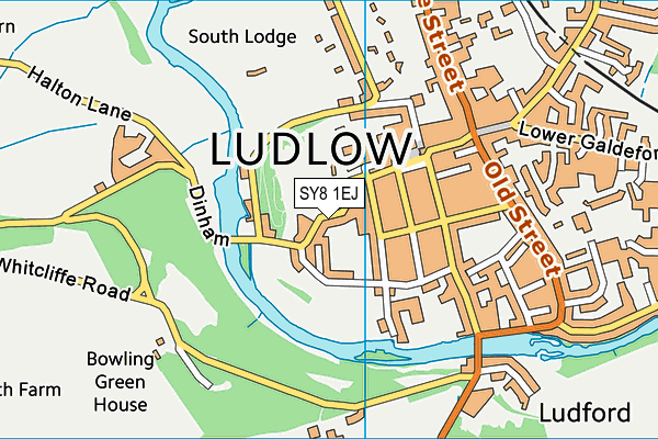 SY8 1EJ map - OS VectorMap District (Ordnance Survey)