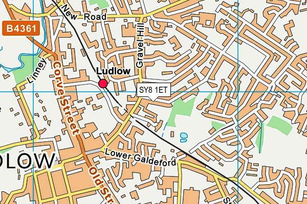 SY8 1ET map - OS VectorMap District (Ordnance Survey)