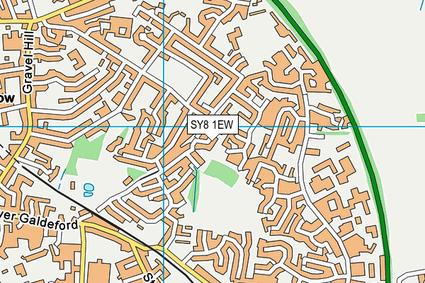 SY8 1EW map - OS VectorMap District (Ordnance Survey)