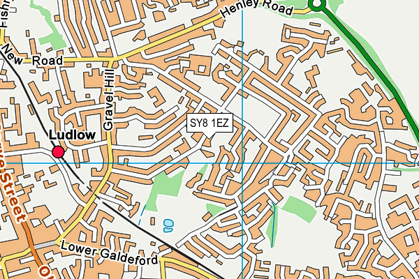 SY8 1EZ map - OS VectorMap District (Ordnance Survey)
