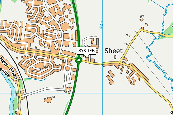 SY8 1FB map - OS VectorMap District (Ordnance Survey)