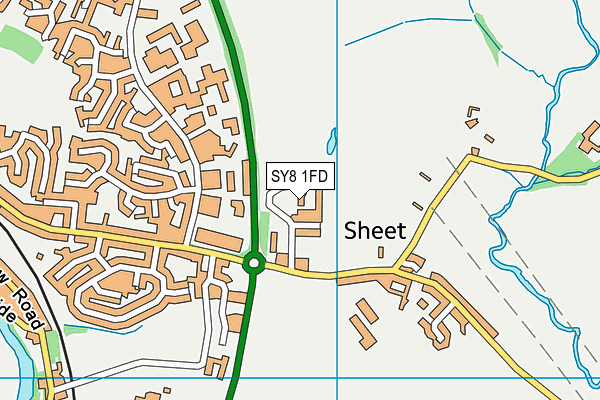 SY8 1FD map - OS VectorMap District (Ordnance Survey)