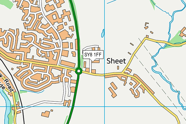 SY8 1FF map - OS VectorMap District (Ordnance Survey)