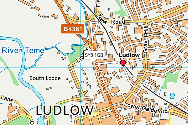 SY8 1GB map - OS VectorMap District (Ordnance Survey)