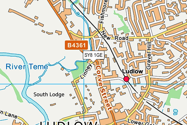 SY8 1GE map - OS VectorMap District (Ordnance Survey)