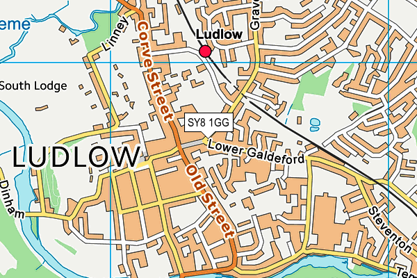 SY8 1GG map - OS VectorMap District (Ordnance Survey)