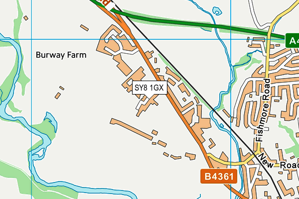 SY8 1GX map - OS VectorMap District (Ordnance Survey)