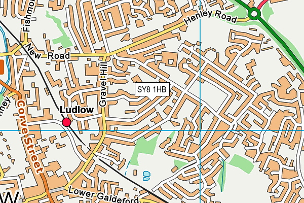 SY8 1HB map - OS VectorMap District (Ordnance Survey)