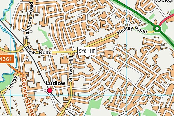 SY8 1HF map - OS VectorMap District (Ordnance Survey)