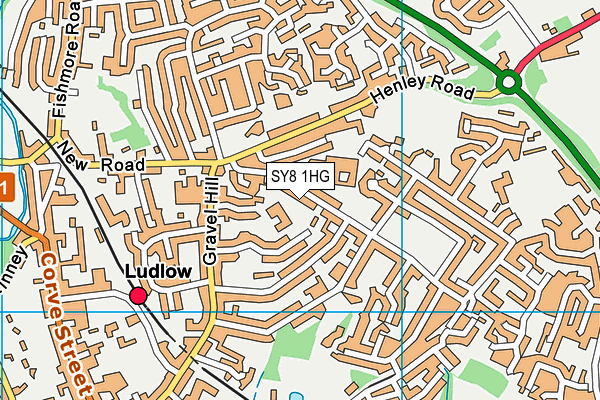 SY8 1HG map - OS VectorMap District (Ordnance Survey)