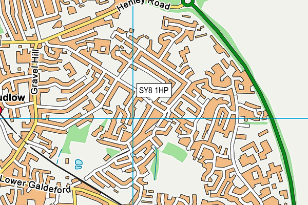 SY8 1HP map - OS VectorMap District (Ordnance Survey)