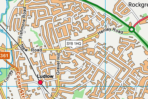 SY8 1HQ map - OS VectorMap District (Ordnance Survey)