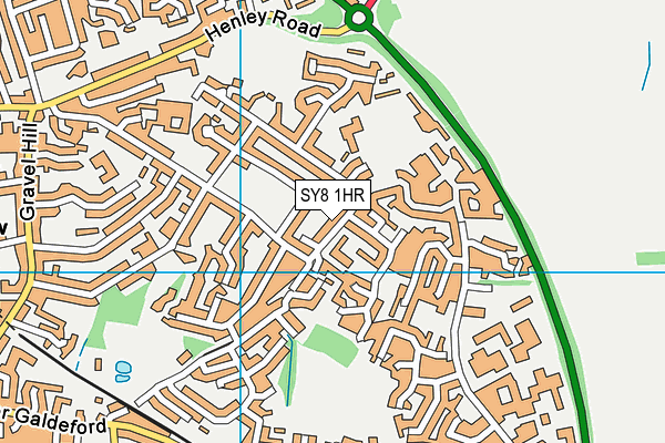 SY8 1HR map - OS VectorMap District (Ordnance Survey)