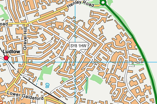 SY8 1HW map - OS VectorMap District (Ordnance Survey)