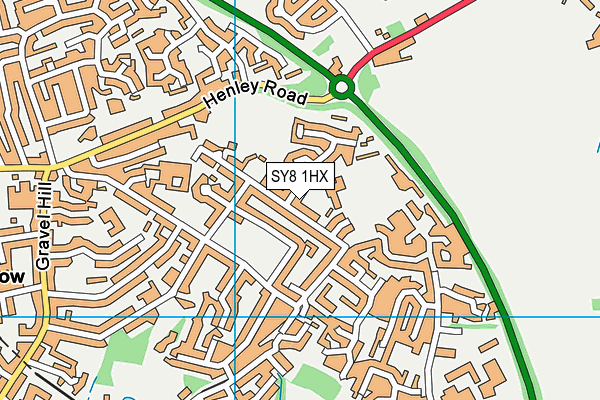 Ludlow Primary School map (SY8 1HX) - OS VectorMap District (Ordnance Survey)