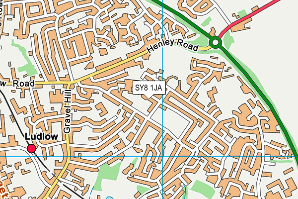 SY8 1JA map - OS VectorMap District (Ordnance Survey)