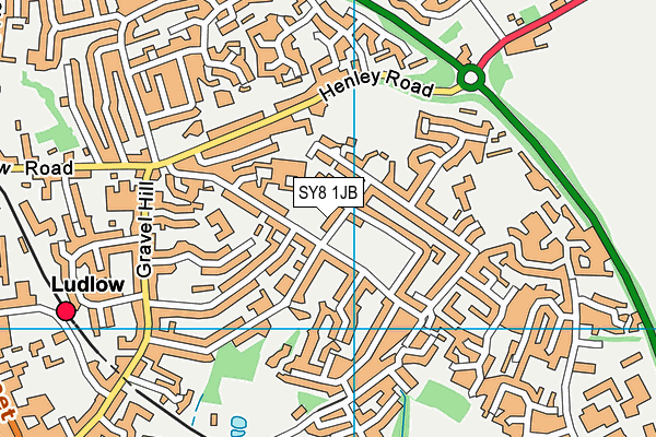 SY8 1JB map - OS VectorMap District (Ordnance Survey)