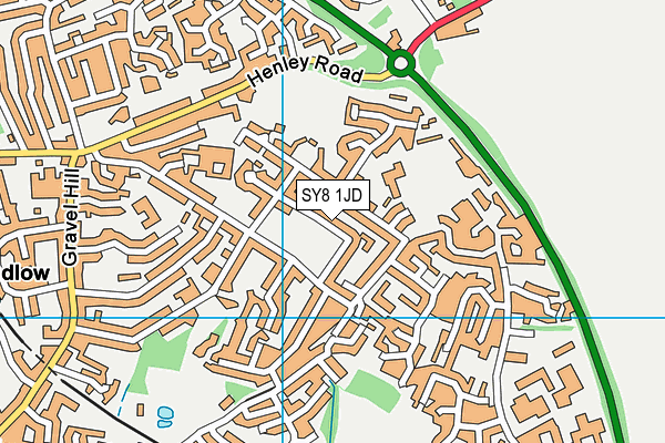 SY8 1JD map - OS VectorMap District (Ordnance Survey)