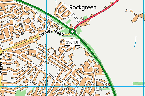 SY8 1JF map - OS VectorMap District (Ordnance Survey)