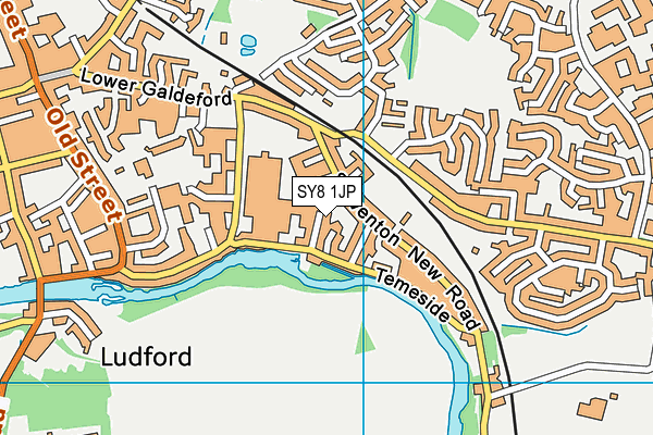 SY8 1JP map - OS VectorMap District (Ordnance Survey)