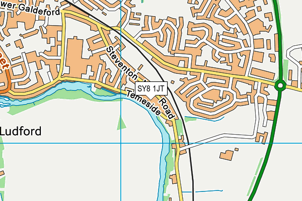 SY8 1JT map - OS VectorMap District (Ordnance Survey)