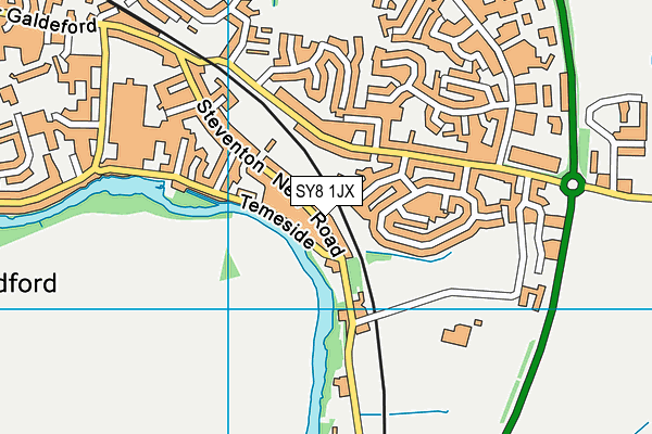 SY8 1JX map - OS VectorMap District (Ordnance Survey)