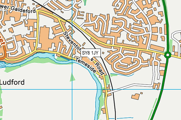 SY8 1JY map - OS VectorMap District (Ordnance Survey)