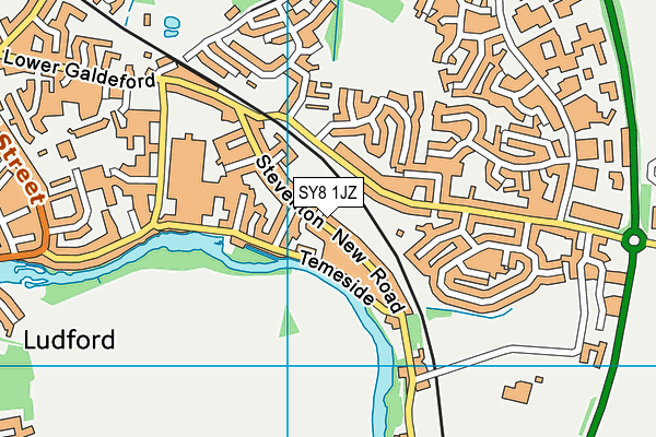 SY8 1JZ map - OS VectorMap District (Ordnance Survey)