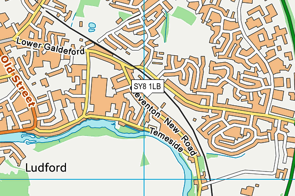 SY8 1LB map - OS VectorMap District (Ordnance Survey)