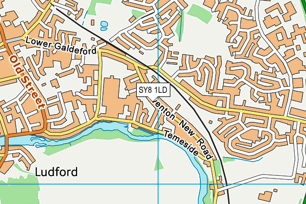 SY8 1LD map - OS VectorMap District (Ordnance Survey)