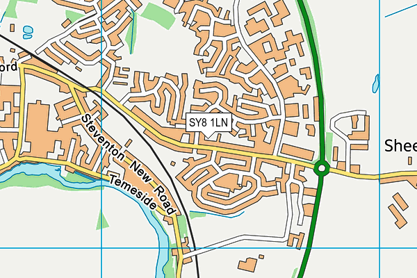 SY8 1LN map - OS VectorMap District (Ordnance Survey)