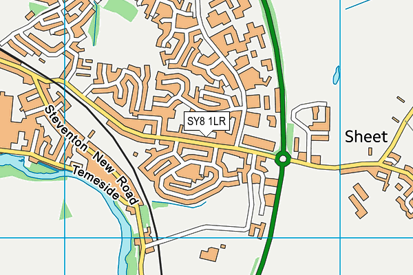 SY8 1LR map - OS VectorMap District (Ordnance Survey)