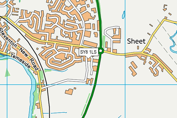 SY8 1LS map - OS VectorMap District (Ordnance Survey)