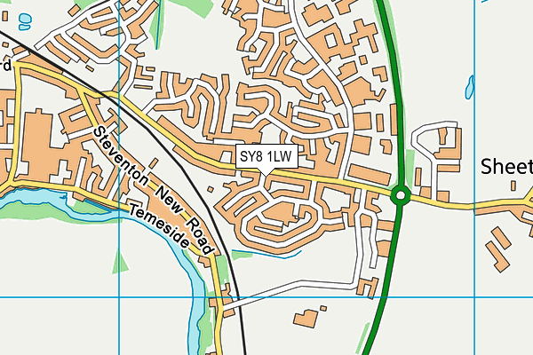SY8 1LW map - OS VectorMap District (Ordnance Survey)