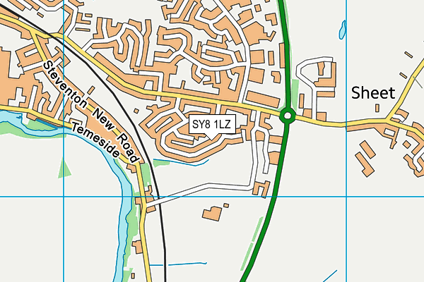 SY8 1LZ map - OS VectorMap District (Ordnance Survey)