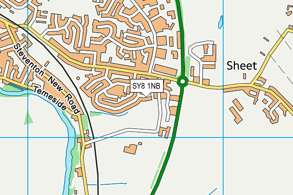 SY8 1NB map - OS VectorMap District (Ordnance Survey)