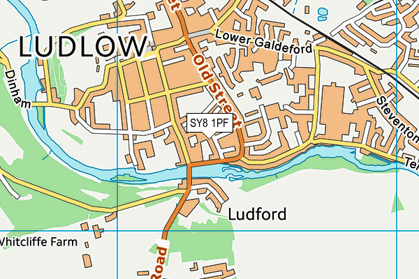 SY8 1PF map - OS VectorMap District (Ordnance Survey)