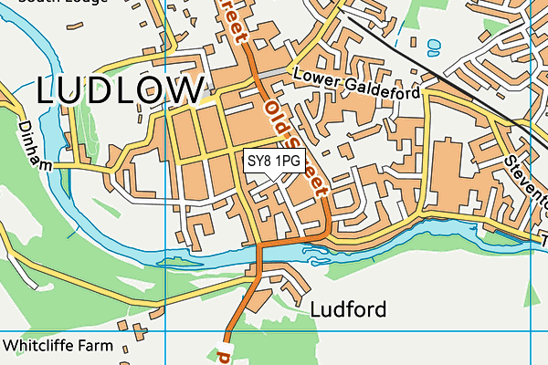 SY8 1PG map - OS VectorMap District (Ordnance Survey)