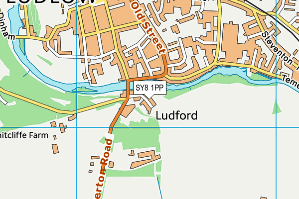 SY8 1PP map - OS VectorMap District (Ordnance Survey)