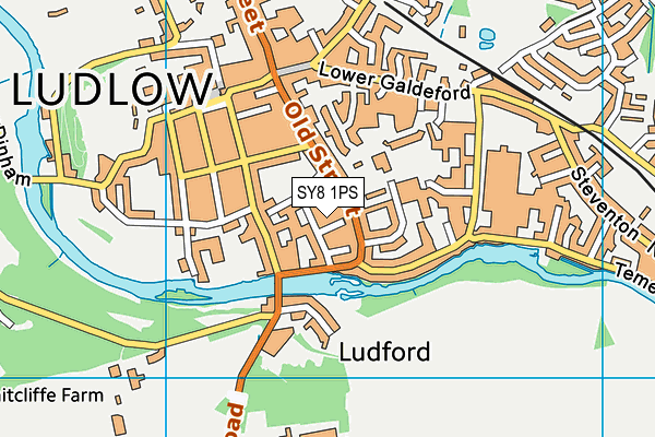 SY8 1PS map - OS VectorMap District (Ordnance Survey)