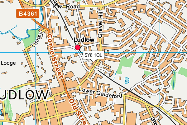 SY8 1QL map - OS VectorMap District (Ordnance Survey)