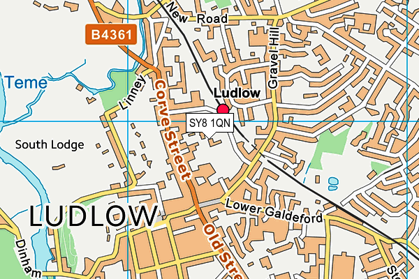 SY8 1QN map - OS VectorMap District (Ordnance Survey)