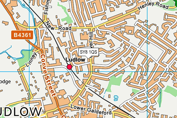 SY8 1QS map - OS VectorMap District (Ordnance Survey)