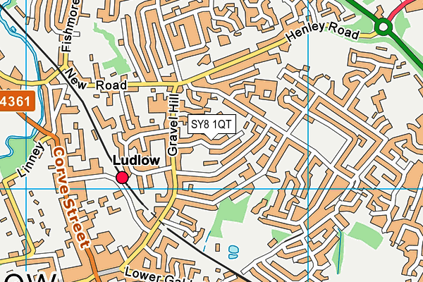 SY8 1QT map - OS VectorMap District (Ordnance Survey)