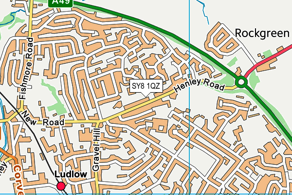 SY8 1QZ map - OS VectorMap District (Ordnance Survey)